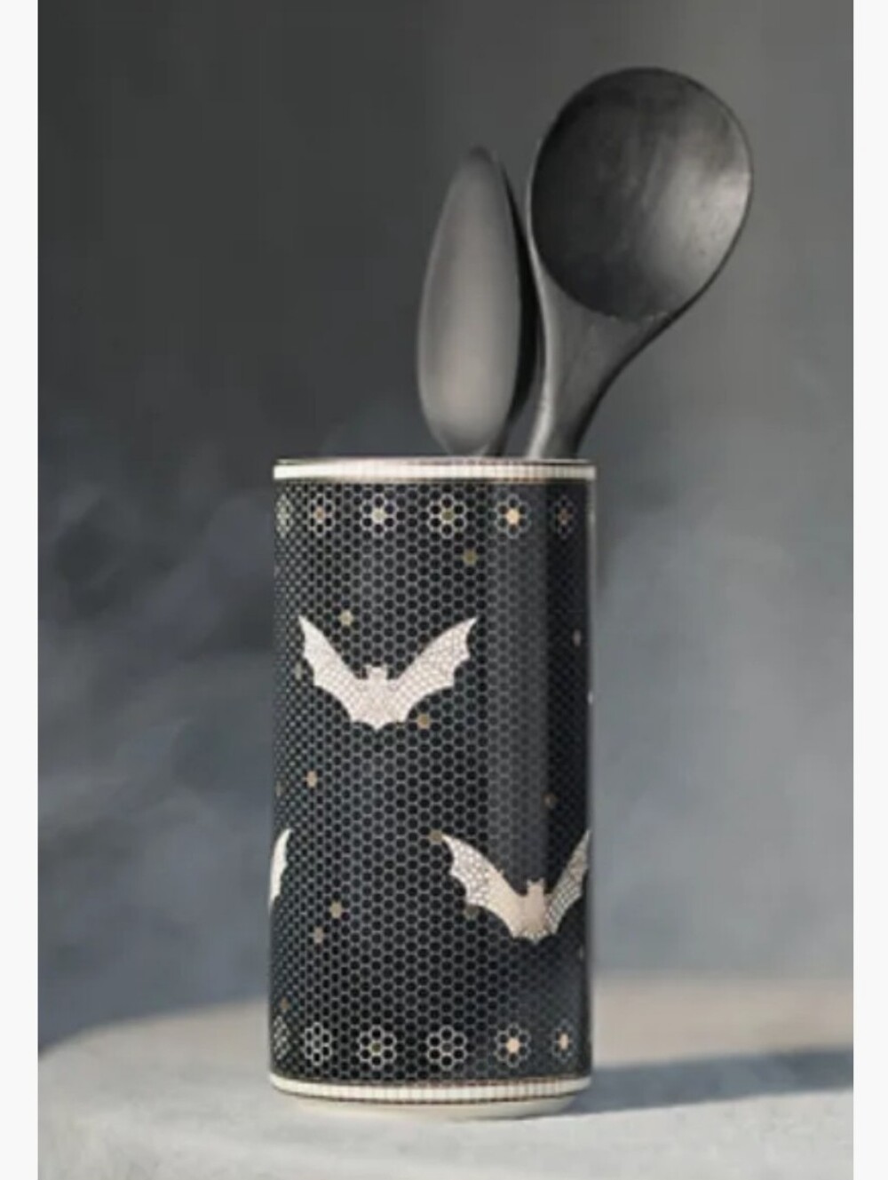 Anthropologie The Bistro Tile Stoneware Vase: Halloween Edition